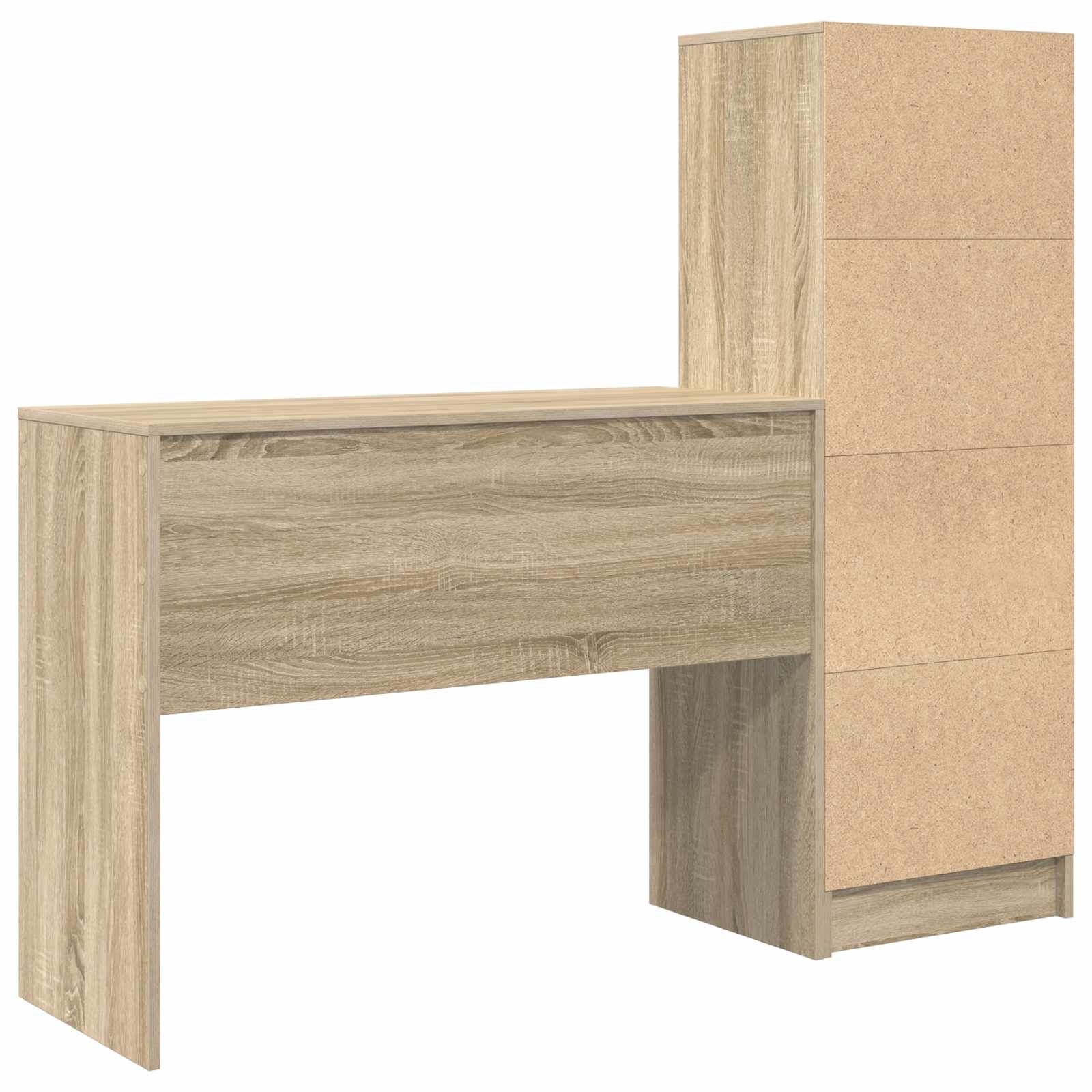 Scrivania con cassetto con lo scaffale 2 pcs Rovere Sonoma
