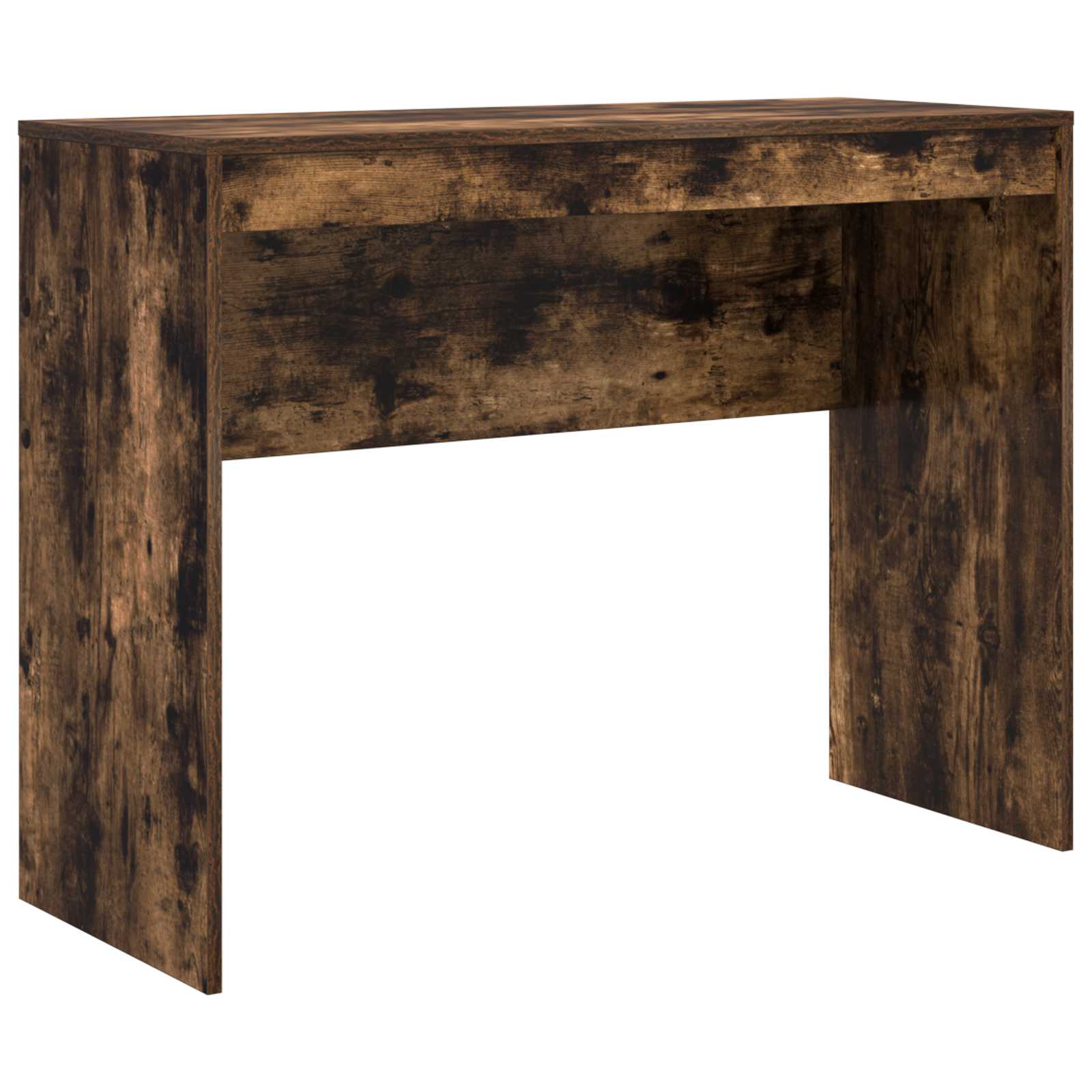 Scrivania con cassetto con lo scaffale 2 pcs Rovere fumé