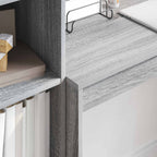 Scrivania con cassetto con lo scaffale 2 pcs Grigio Sonoma