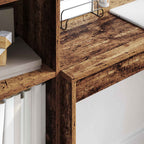 Scrivania con cassetto con lo scaffale 2 pcs Legno vecchio