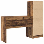 Scrivania con cassetto con lo scaffale 2 pcs Legno vecchio