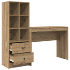 Scrivania con cassetto con lo scaffale 2 pcs Rovere artigianale