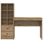 Scrivania con cassetto con lo scaffale 2 pcs Rovere artigianale