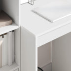 Scrivania con cassetto con lo scaffale 2 pcs Bianco
