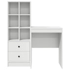 Scrivania con cassetto con lo scaffale 2 pcs Bianco