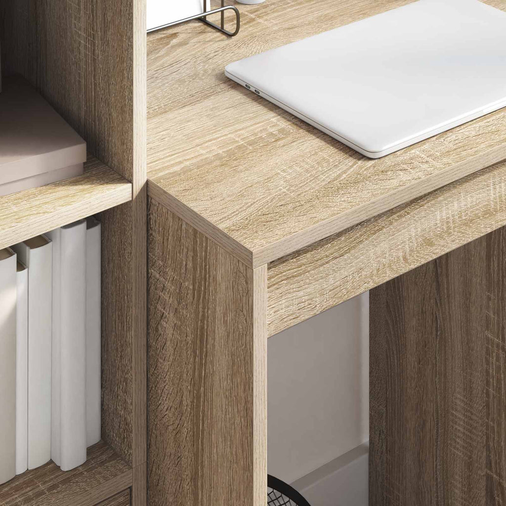 Scrivania con cassetto con lo scaffale 2 pcs Rovere Sonoma