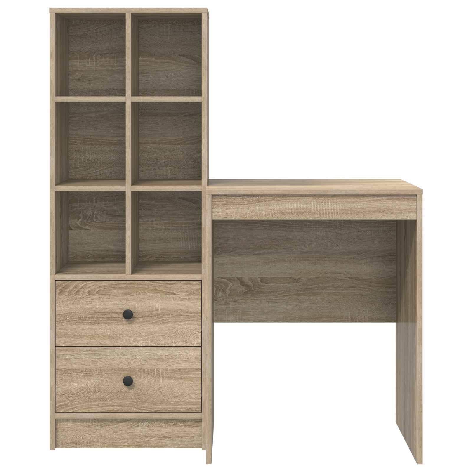 Scrivania con cassetto con lo scaffale 2 pcs Rovere Sonoma