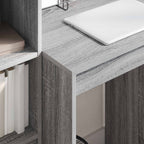 Scrivania con cassetto con lo scaffale 2 pcs Grigio Sonoma