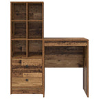 Scrivania con cassetto con lo scaffale 2 pcs Legno vecchio