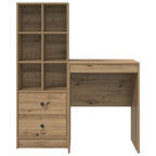 Scrivania con cassetto con lo scaffale 2 pcs Rovere artigianale