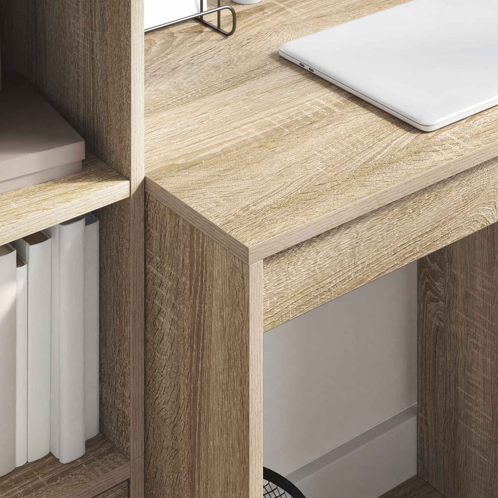 Scrivania con cassetto con lo scaffale 2 pcs Rovere Sonoma