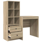 Scrivania con cassetto con lo scaffale 2 pcs Rovere Sonoma