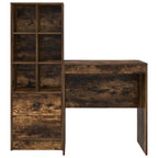 Scrivania con cassetto con lo scaffale 2 pcs Rovere fumé