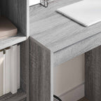 Scrivania con cassetto con lo scaffale 2 pcs Grigio Sonoma