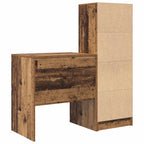 Scrivania con cassetto con lo scaffale 2 pcs Legno vecchio