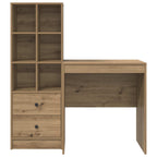 Scrivania con cassetto con lo scaffale 2 pcs Rovere artigianale