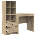 Scrivania con cassetto con lo scaffale 2 pcs Rovere Sonoma