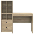 Scrivania con cassetto con lo scaffale 2 pcs Rovere Sonoma