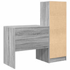Scrivania con cassetto con lo scaffale 2 pcs Grigio Sonoma