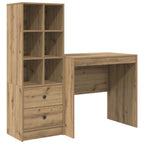 Scrivania con cassetto con lo scaffale 2 pcs Rovere artigianale