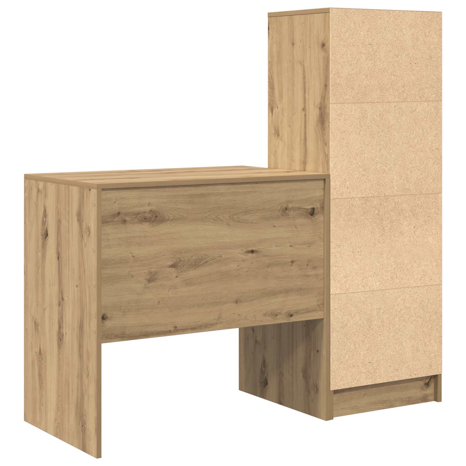 Scrivania con cassetto con lo scaffale 2 pcs Rovere artigianale