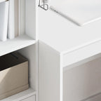 Scrivania con cassetto con lo scaffale 2 pcs Bianco