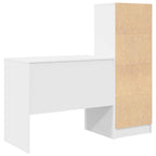 Scrivania con cassetto con lo scaffale 2 pcs Bianco