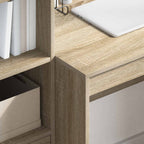 Scrivania con cassetto con lo scaffale 2 pcs Rovere Sonoma