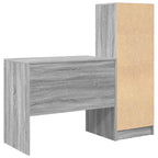 Scrivania con cassetto con lo scaffale 2 pcs Grigio Sonoma