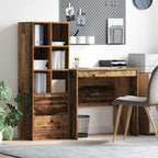 Scrivania con cassetto con lo scaffale 2 pcs Legno vecchio