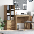 Scrivania con cassetto con lo scaffale 2 pcs Rovere artigianale