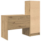 Scrivania con cassetto con lo scaffale 2 pcs Rovere artigianale