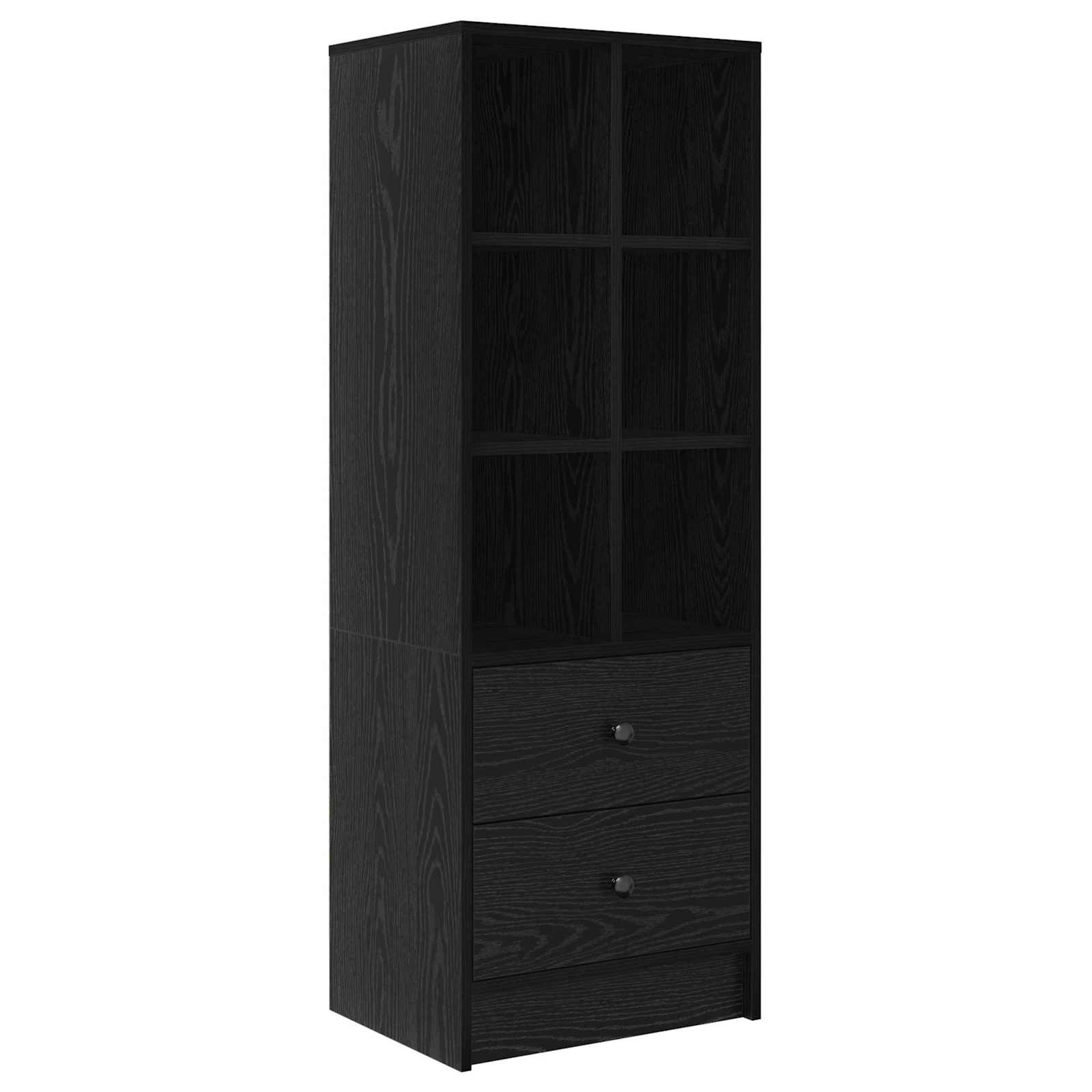 Scrivania con cassetto 2 pcs Rovere Nero