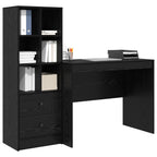 Scrivania con cassetto 2 pcs Rovere Nero