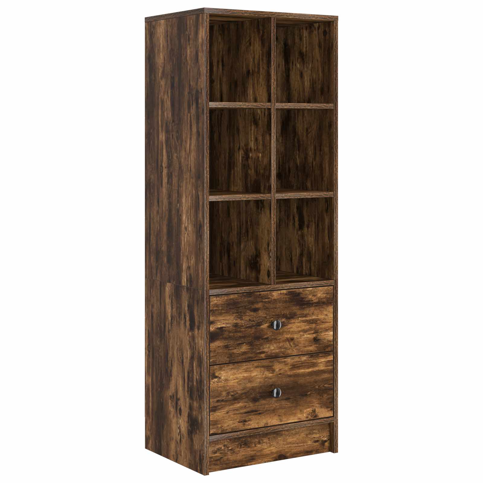 Scrivania con cassetto 2 pcs Rovere fumé