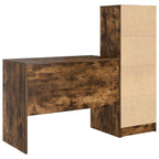 Scrivania con cassetto 2 pcs Rovere fumé