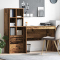 Scrivania con cassetto 2 pcs Legno vecchio