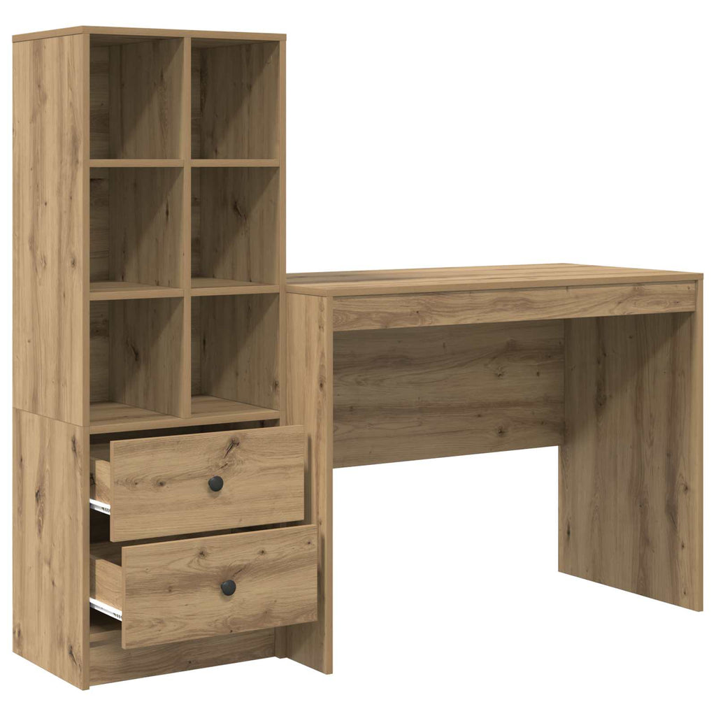 Scrivania con cassetto 2 pcs Rovere artigianale