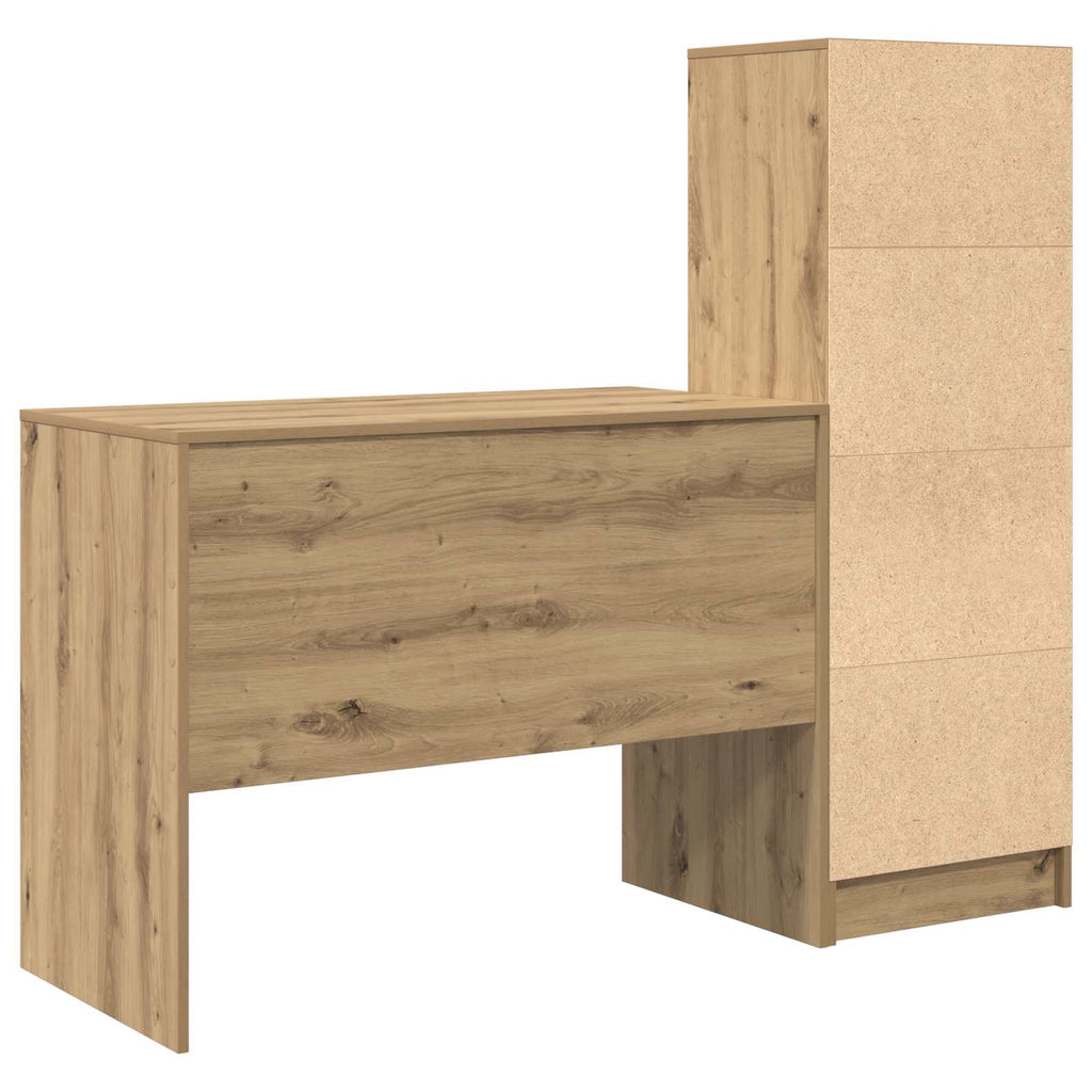 Scrivania con cassetto 2 pcs Rovere artigianale