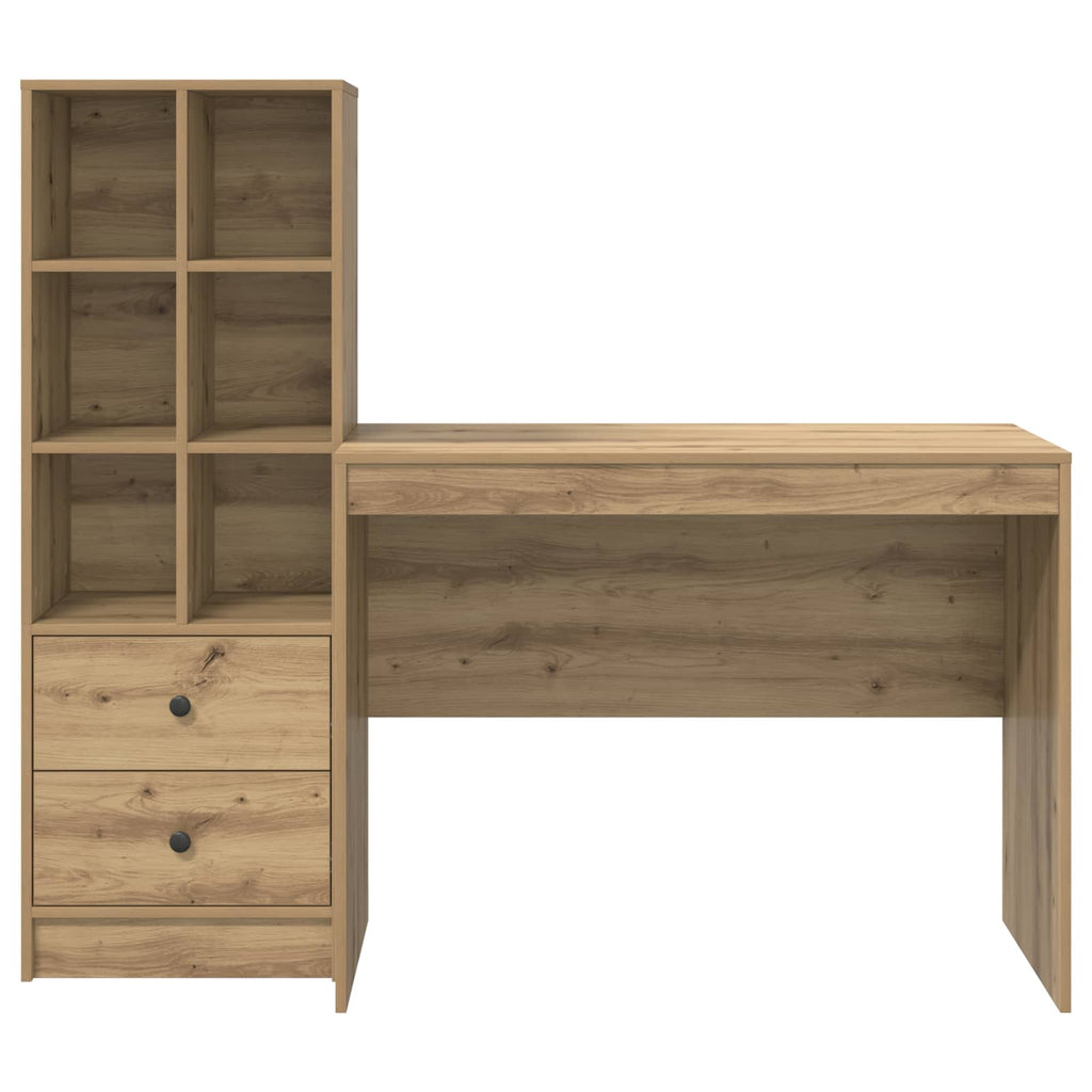 Scrivania con cassetto 2 pcs Rovere artigianale