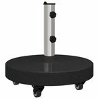 Base per ombrellone 30kg Nero Granito e Acciaio Inossidabile