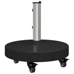 Base per ombrellone 30kg Nero Granito e Acciaio Inossidabile