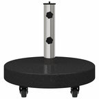 Base per ombrellone 30kg Nero Granito e Acciaio Inossidabile