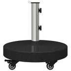 Base per ombrellone 30kg Nero Granito e Acciaio Inossidabile