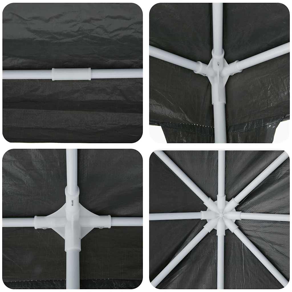 Tenda Party Antracite 800 x 400 x 266 cm Polietilene e Acciaio