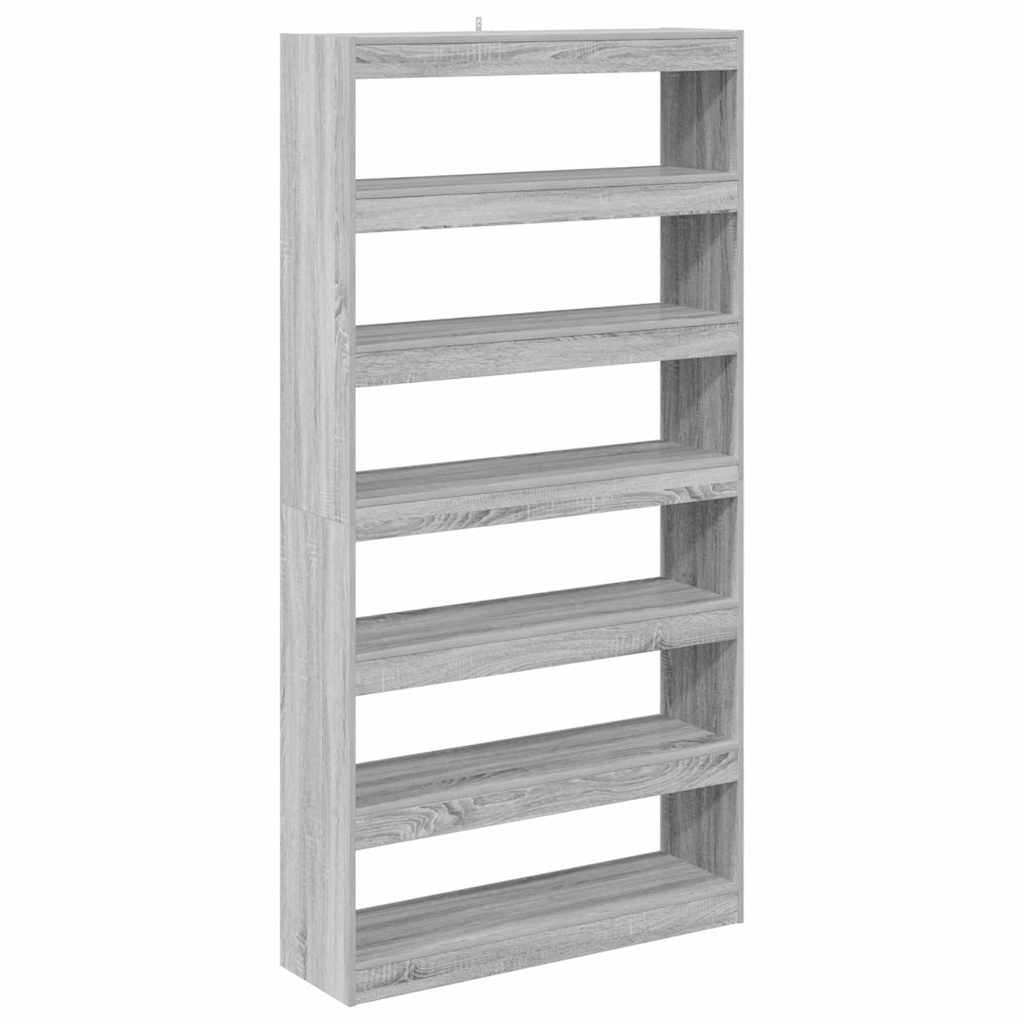 Armadio per Libri Grigio Sonoma 100 x 30 x 198 cm