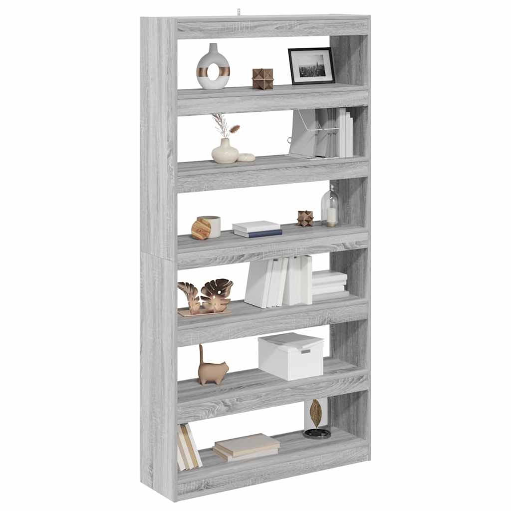 Armadio per Libri Grigio Sonoma 100 x 30 x 198 cm