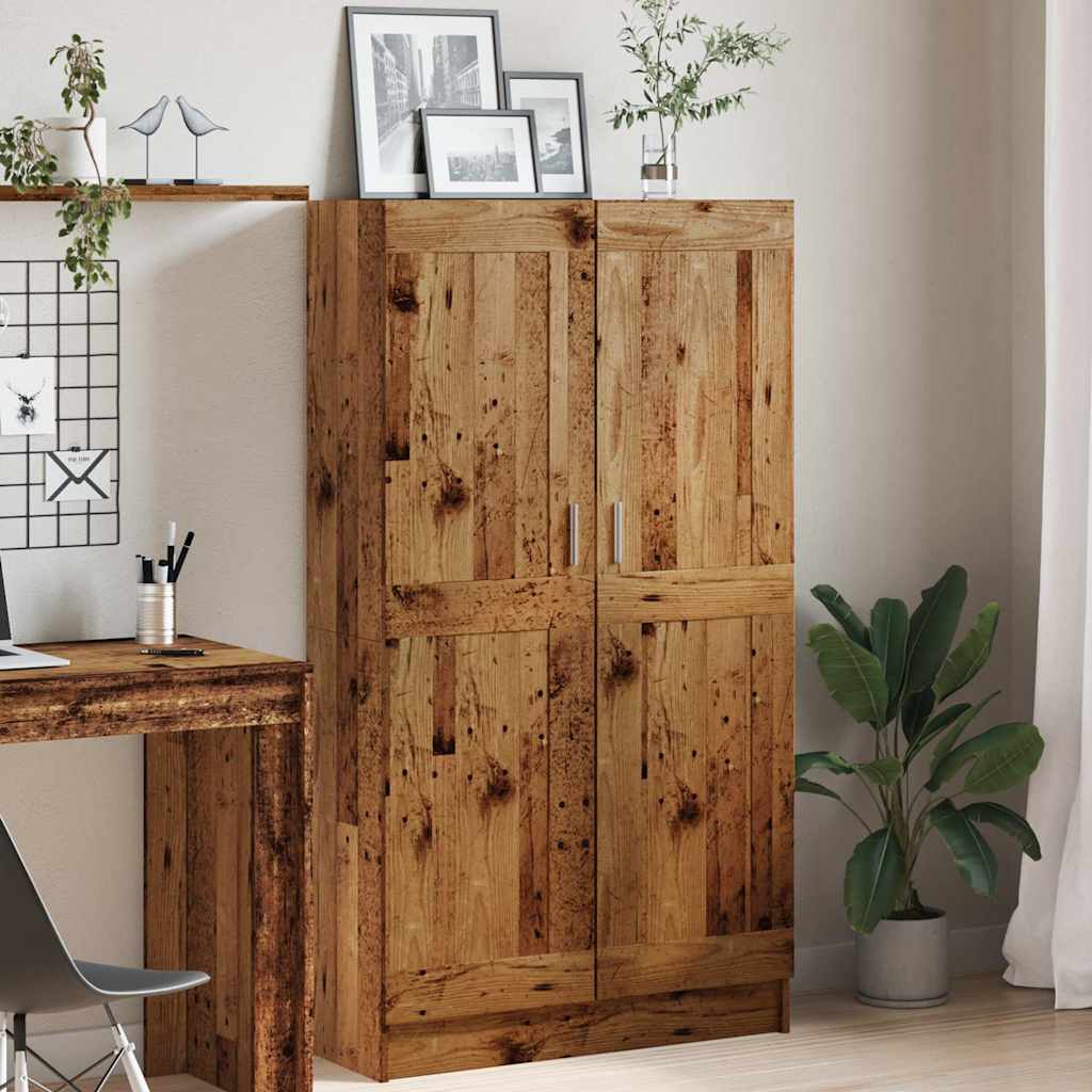 Libreria Legno Antico 82,5x30,5x150 cm in Legno Multistrato