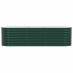 Letto Rialzato Verde 320 x 80 x 81 cm Acciaio