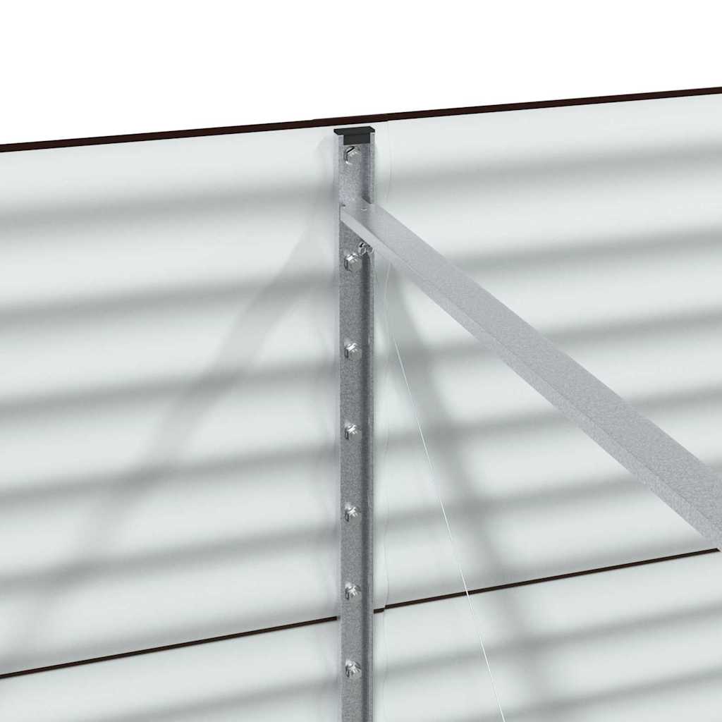 Letto Rialzato Marrone 240 x 80 x 81 cm Acciaio